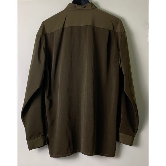 Pronti Collection By Phita Embroidered Button Up Blouse Dark Green Size M - Picture 6 of 10